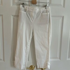 Talbots white cropped pants size 4